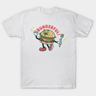 wonderful burger  pun cartoon T-Shirt